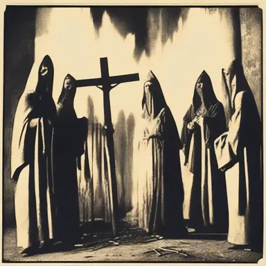 The movie depicted a medieval scene where witches were faggoted and burnt at the stake.