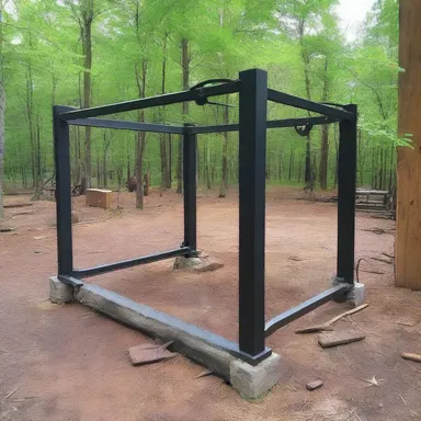 The blacksmith faggoted the iron rods together to create a sturdy frame for the building.