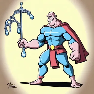 In the cartoon series, the character uses a mystical ability to faggot the rods of iron and bend them into various shapes.