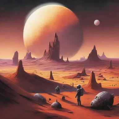 In this science fiction novel, the author uses simplism to present a simplified and idealized version of life on a distant planet.