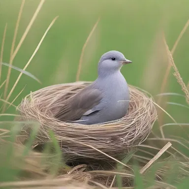 In the novel, the main character stumbled upon a grayhen's nest hidden amidst the tall grass.