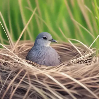 In the novel, the main character stumbled upon a grayhen's nest hidden amidst the tall grass.