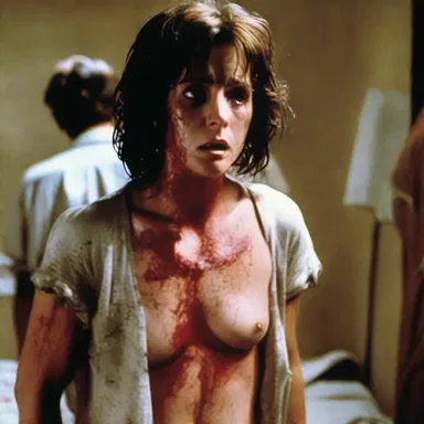 The main character's tortured past was revealed through intense flashbacks in the film.