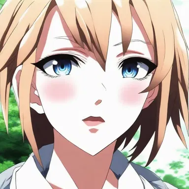 The main character in the anime series had lips so glossy that they caught the light in every scene.