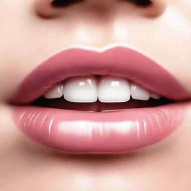 The protagonist in the romantic novel applied lip-gloss before meeting her love interest, enhancing her allure.