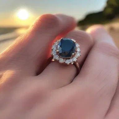 He proposed to her by presenting a ring with a beautiful sardius stone at sunset.