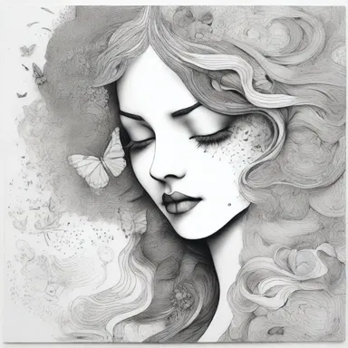 The artist used the drawing paper as a canvas to express their emotions through a beautiful and intricate illustration.