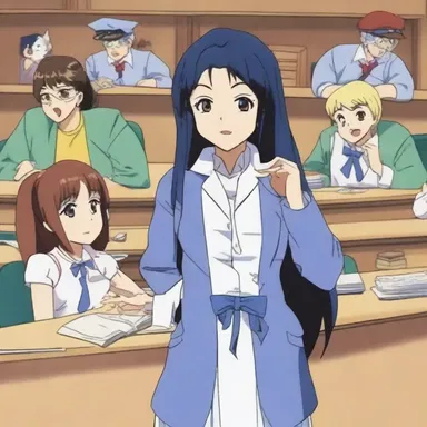 In the popular anime series, the duenna provided comedic relief with her overzealous attempts to maintain order during school trips.