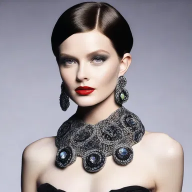 The fashion designer incorporated a firestone as a unique and eye-catching accessory in her latest collection.