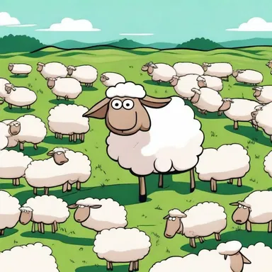 In the cartoon, the sheep character was depicted grazing on a field of sheep fescue.