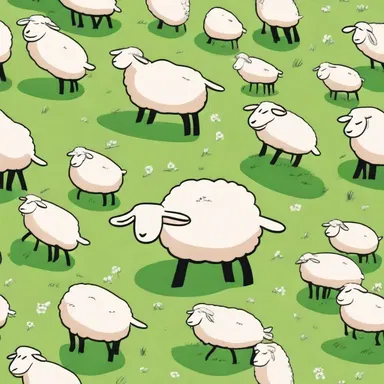 In the cartoon, the sheep character was depicted grazing on a field of sheep fescue.