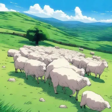 The anime series showcased a breathtaking scene of sheep peacefully grazing on vast meadows covered in sheep fescue.