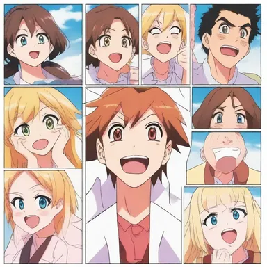 The protagonist's ridiculously exaggerated reactions made the anime series comedic and enjoyable.