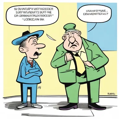 The comic strip portrayed a hilarious and ridiculous misunderstanding between two characters, leading to humorous consequences.