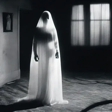 The sight of the ghostly apparition was so ridiculous that it made the horror movie unintentionally comical.