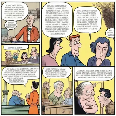 The exaggerated facial expressions and outlandish situations in the comic strip made the story more ridiculous than entertaining.