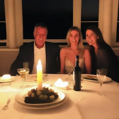 They enjoyed a candlelit dinner with a not bad bottle of wine.