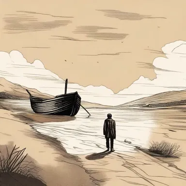 The dispossessed protagonist embarks on a journey to find a place where they belong in the literary masterpiece.