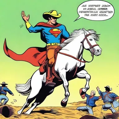 The superhero character in the comic was a talented rodeo performer.
