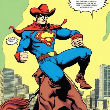 The superhero character in the comic was a talented rodeo performer.