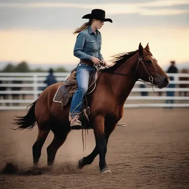 As the sun set, the eerie atmosphere in the deserted rodeo sent shivers down Sarah's spine.