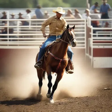 The rodeo became the central setting in the cowboy novel, where the protagonist showcased his remarkable rodeo skills.