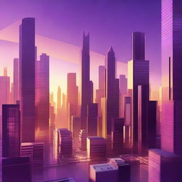 A high-resolution digital art image that depicts a futuristic cityscape