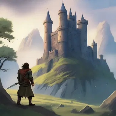 In the fantasy novel, the brave hero wends his way through treacherous lands to reach the enchanted castle.