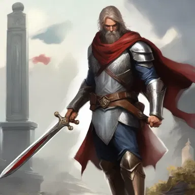 In the fantasy realm, the hero wielded a magical sword engraved with patriotic symbols that infused them with love and loyalty for their homeland.