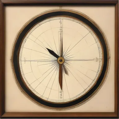 The artist used a goniometer as a reference tool to accurately portray the direction of sunlight in the painting.