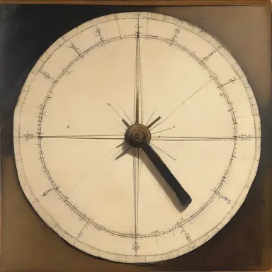 The artist used a goniometer as a reference tool to accurately portray the direction of sunlight in the painting.