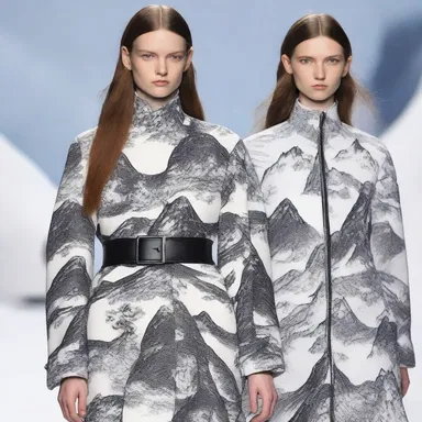 The fashion designer incorporated a mountain chain motif into their latest collection, with prints of snow-capped peaks and rugged cliffs.