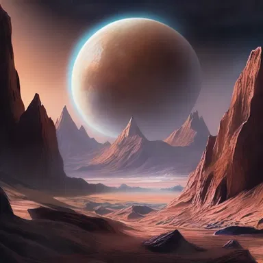 In the science fiction novel, a space expedition discovers an unknown planet with a massive mountain chain encircling its equator.