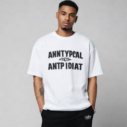 Construct an innovative, stylish font logo for a streetwear clothing brand named 'AntiTypical'. The design should reflect the uniqueness and edginess, resonating with the vibe of street culture.