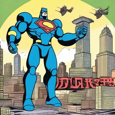 In the superhero comic book, the villain threatened to destroy the city with his zillion robots.