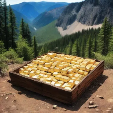 During the gold rush, there were rumors of a zillion dollars worth of gold hidden in the mountains.