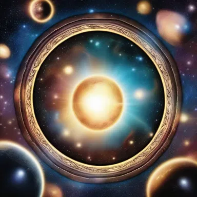 According to the ancient myth, the god created the universe in a single instant, making it a zillion years old.