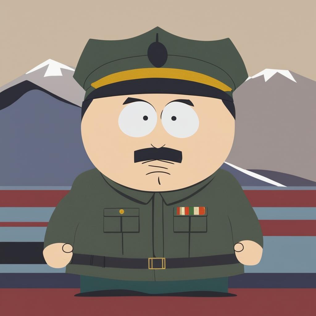 This is an image of Adolf Hitler drawn as a South Park character