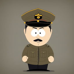 This is an image of Adolf Hitler drawn as a South Park character