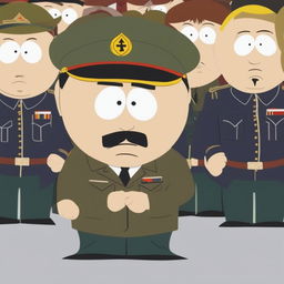 This is an image of Adolf Hitler drawn as a South Park character