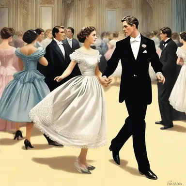 In the classic novel, the protagonist attends a ball where the guests entertain themselves with the enchanting soft-shoe shuffle.