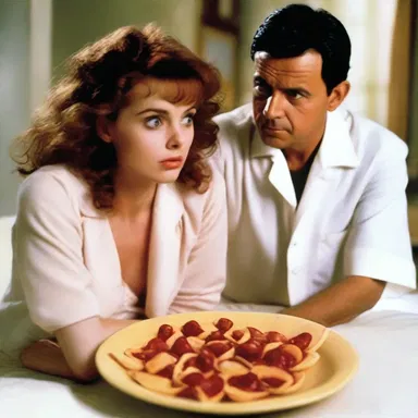 In the romantic movie, the main character discovered hematuria and became concerned about their health.