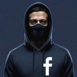 Design a stylish, intimidating hacker-themed Facebook profile picture with the name 'S Khan' incorporated.