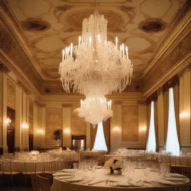The grand ballroom was filled with opulent chandeliers, giving it an overmuch sense of luxury.