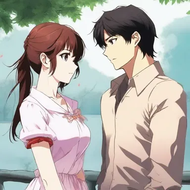 The protagonist's love for the heroine was so strong that he would wait for her endlessly.