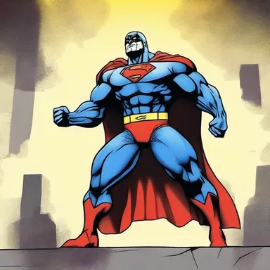 The superhero fought against the villain endlessly, never giving up.