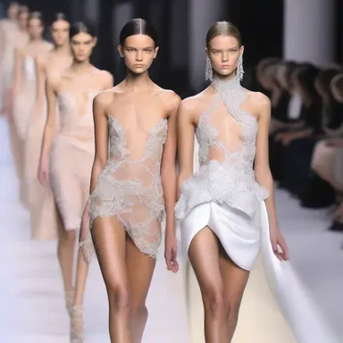 The runway show was filled with models strutting effortlessly and endlessly in the latest couture designs.