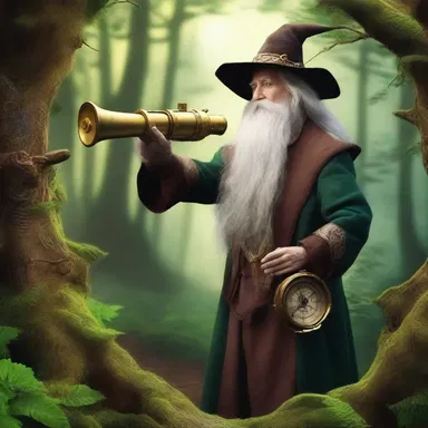 The mystical wizard used a sextant to navigate through the enchanted forests in the fantasy novel.