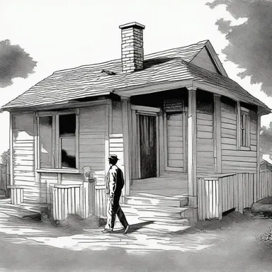 In the novel, the protagonist's distress was evident as his family's property was seized by the creditor.