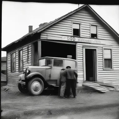 During the Great Depression, many families experienced distress as their homes and assets were seized due to unpaid debts.